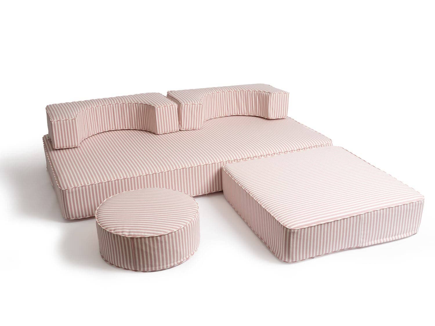 Studio image of pink modular pillow stack