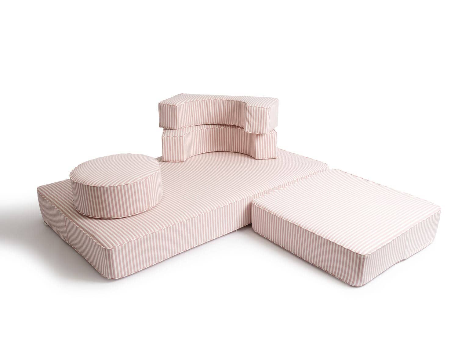 Studio image of pink modular pillow stack