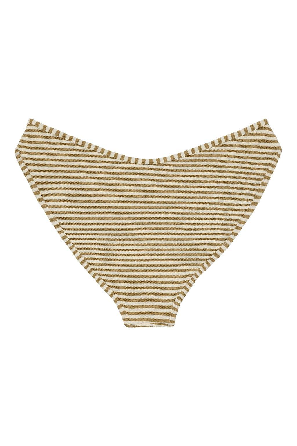 Neutral Stripe Added Coverage Lulu Bikini Bottom