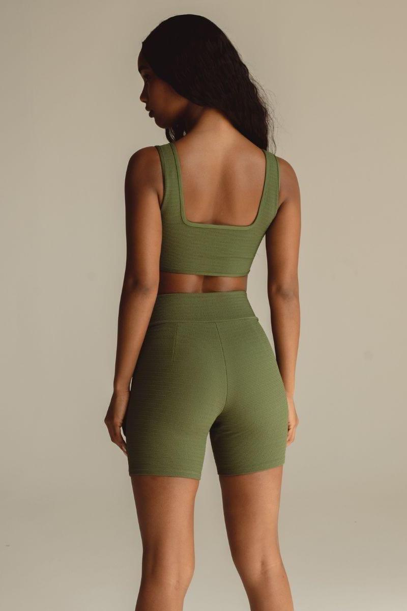 Olive Micro Scrunch Allie Bikini Top
