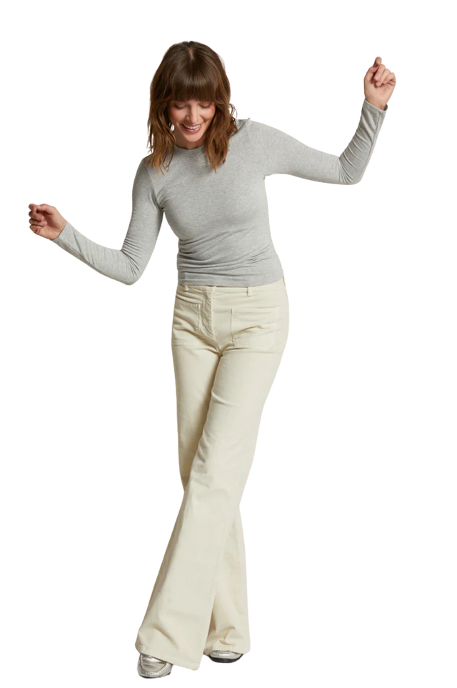 T56 - Emma  - Luxe Rib Long Sleeve Baby Tee