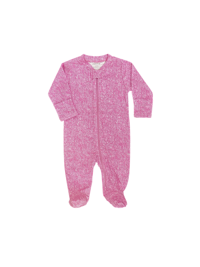 Zipper Footie Pink Jean