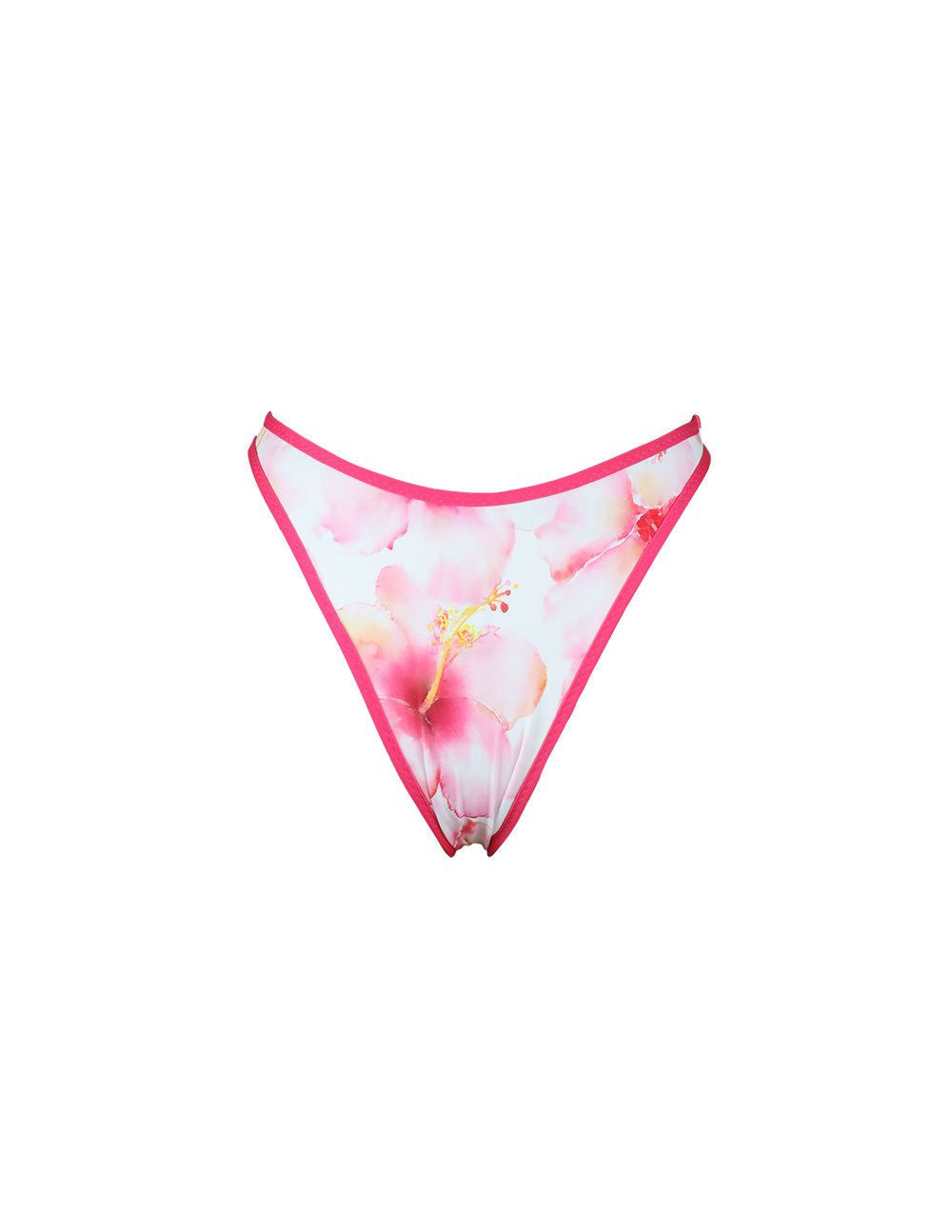 Pink Hibiscus High Cut Full Bottoms