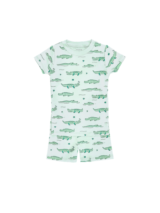 Two Piece PJ SS/short Crocodiles