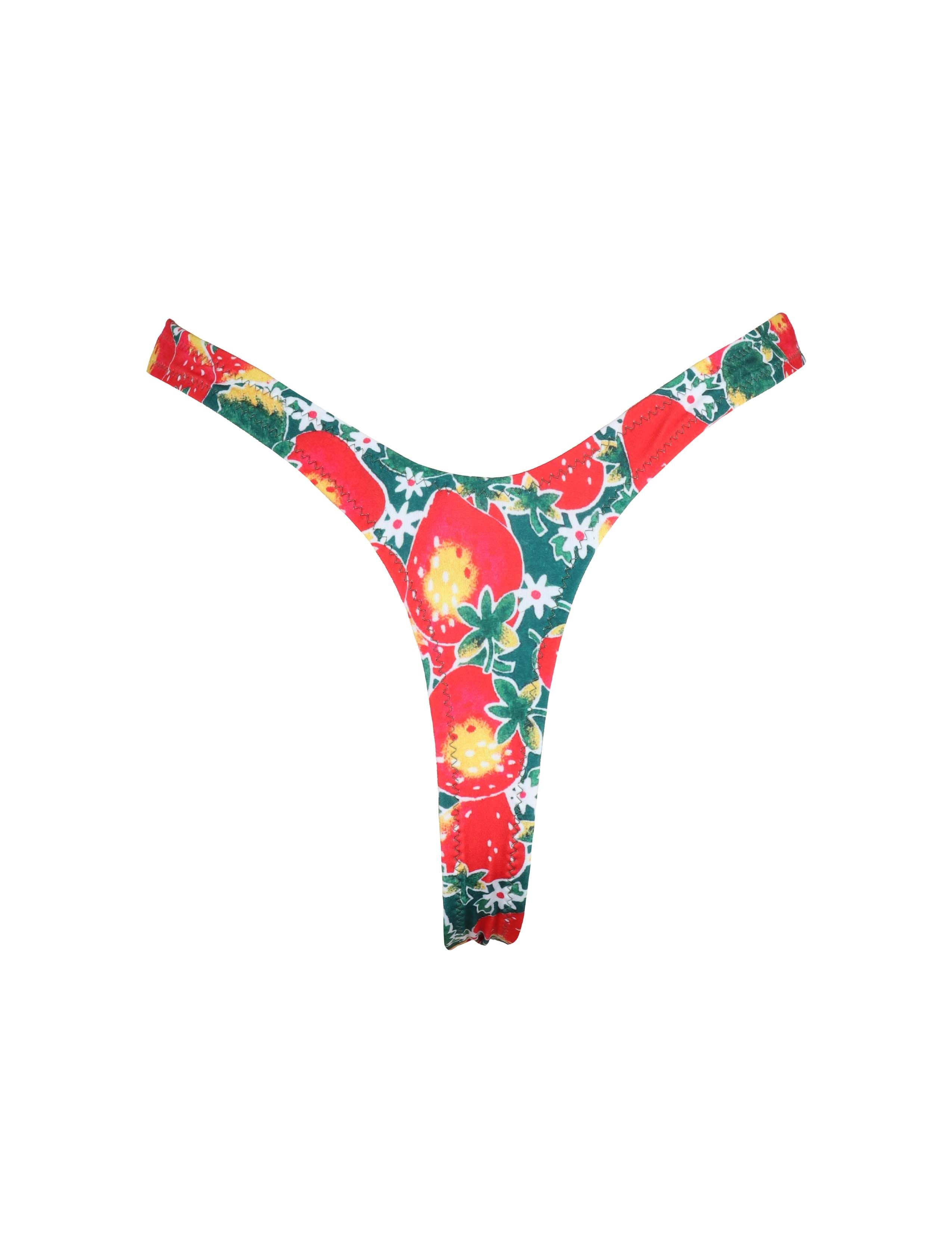 Strawberry Fields High Cut Thong Bottoms