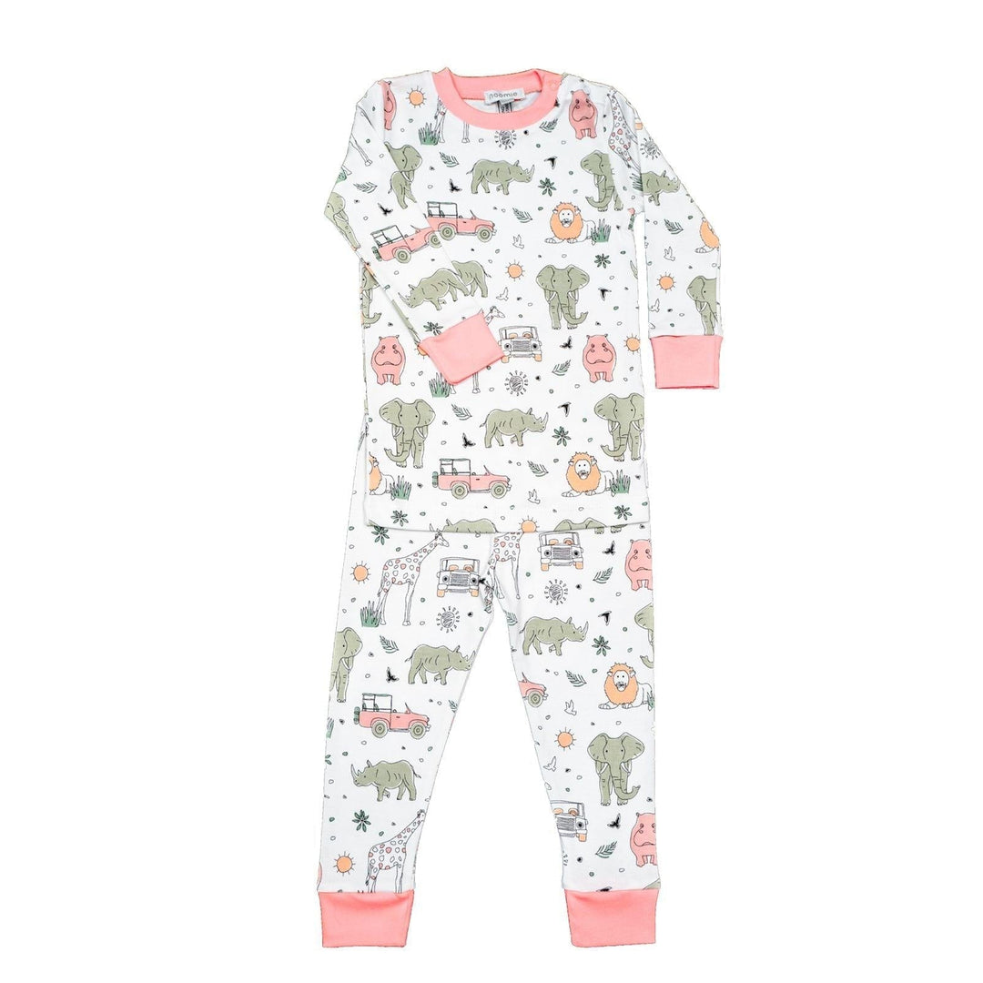 Two Piece Pj Pink Safari