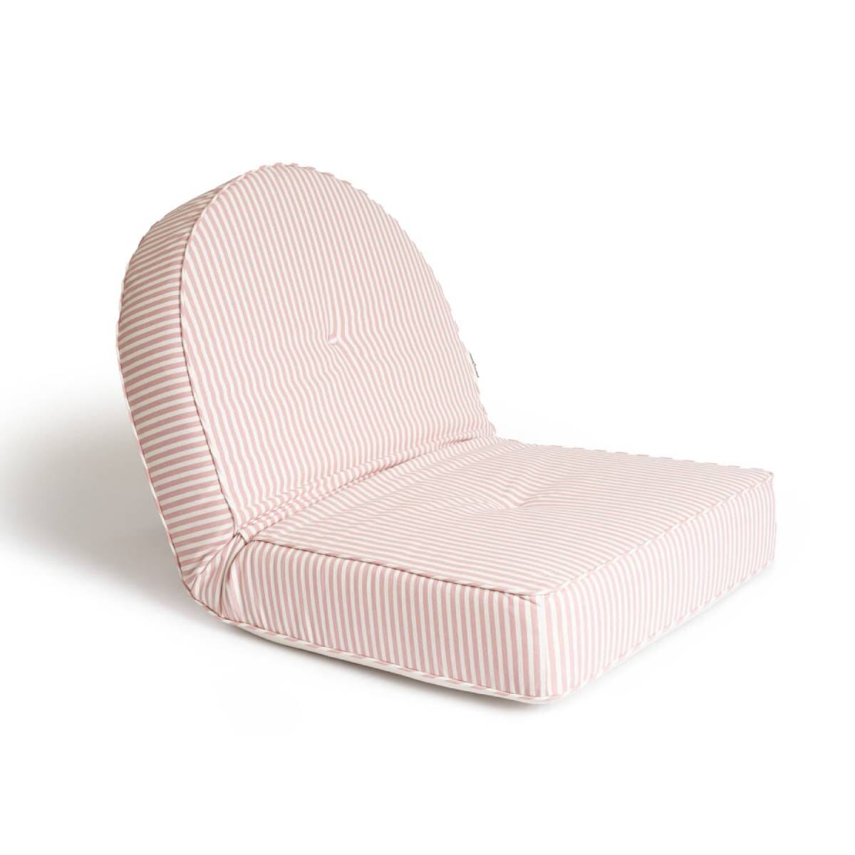 Studio image of pink reclining pillow lounger