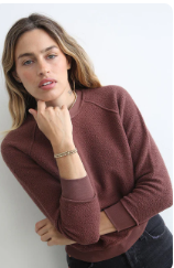 T94-ZIGGY | Inside Out Fleece Long Sleeve Shrunken Crewneck Sweatshirt