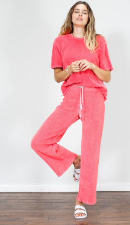 B29-EDIE | Loop Terry Wide Leg Sweatpant