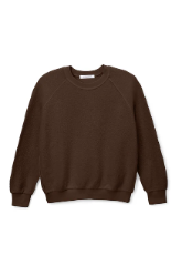 T94-ZIGGY | Inside Out Fleece Long Sleeve Shrunken Crewneck Sweatshirt