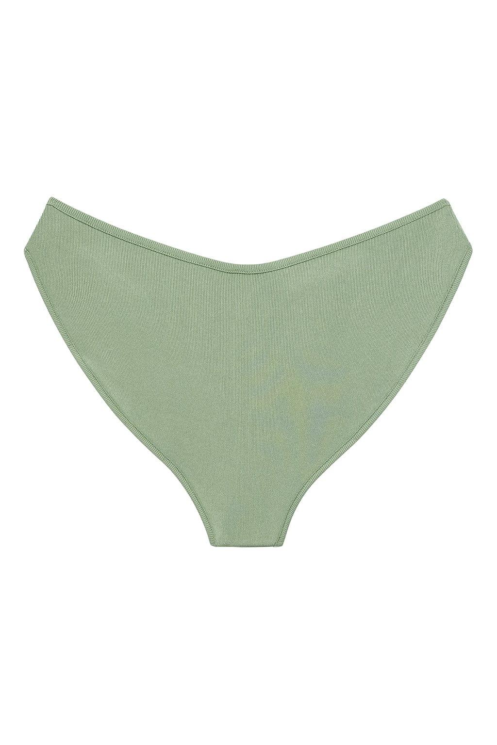 Sage Green Rib Added Coverage Lulu Bikini Bottom