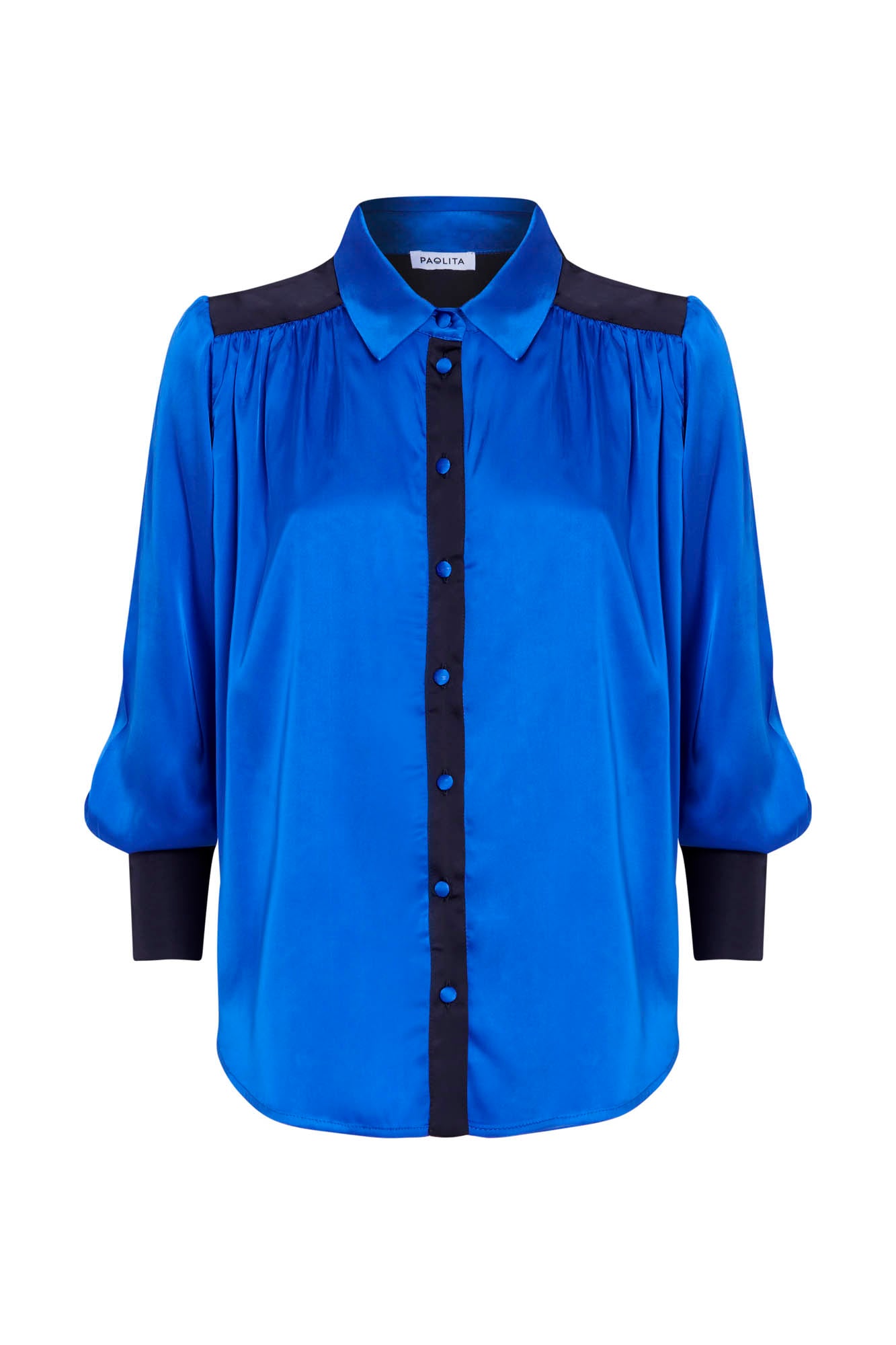 Satin Blue Marlene Shirt