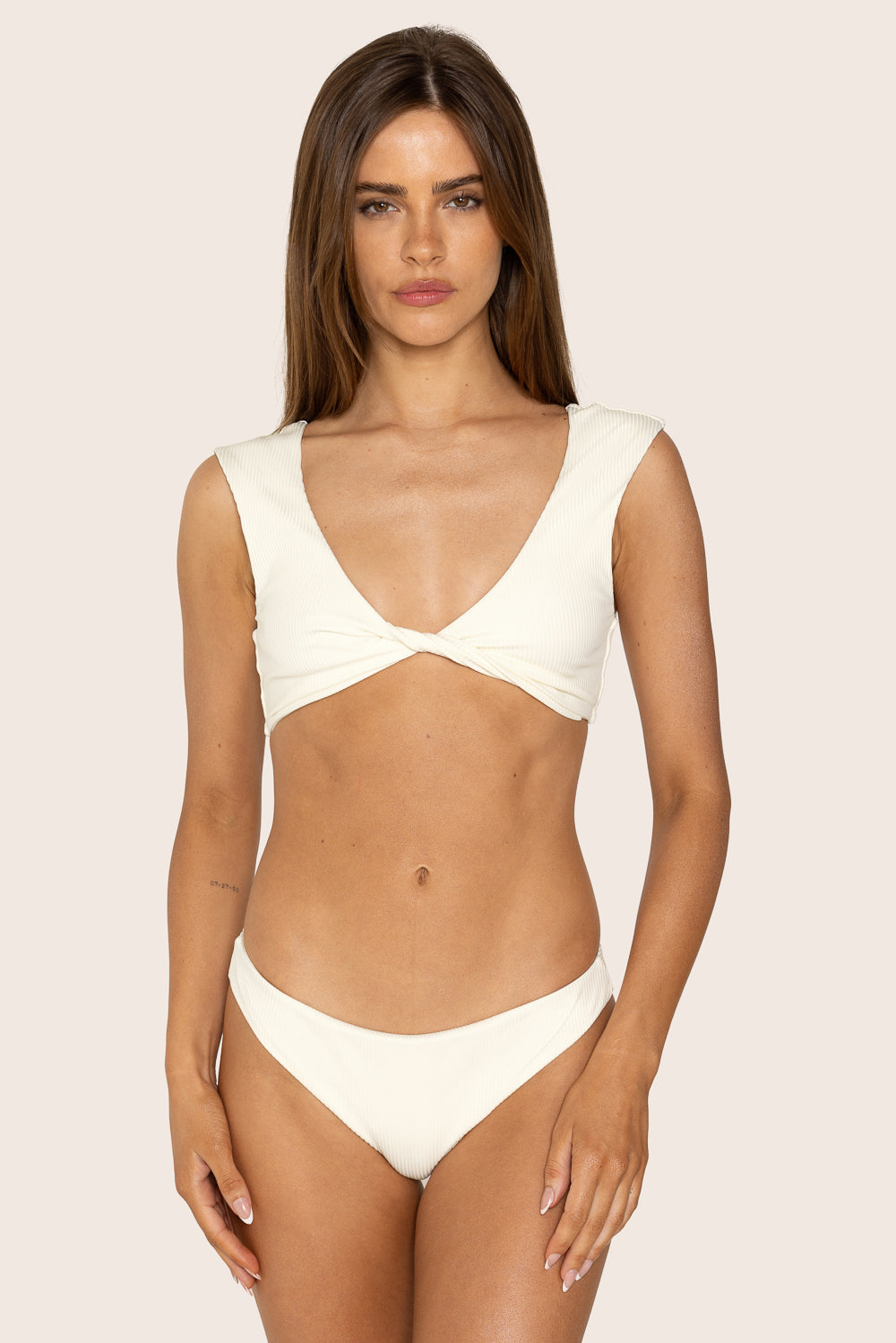 SET, x VOLCOM SWIM SANDY TWIST TOP IN SEA SALT