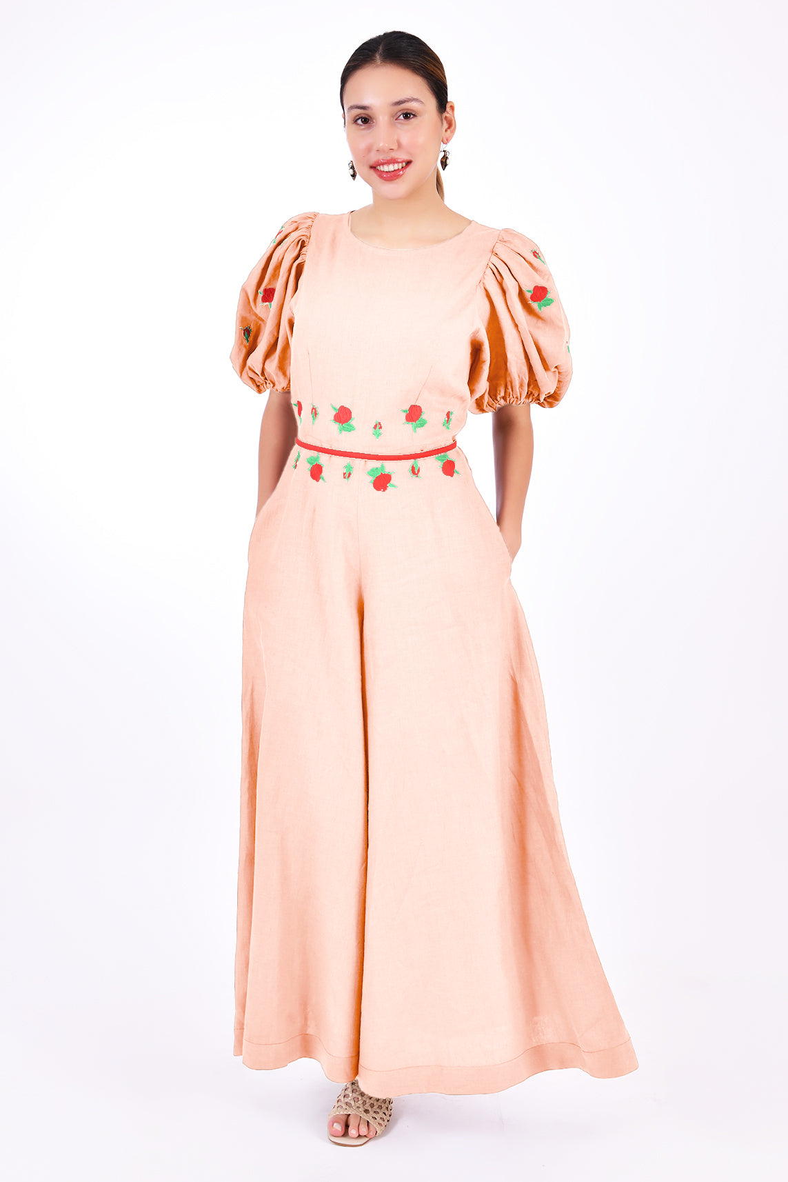 Datcha 2 Shoulder Jumpsuit | Peach
