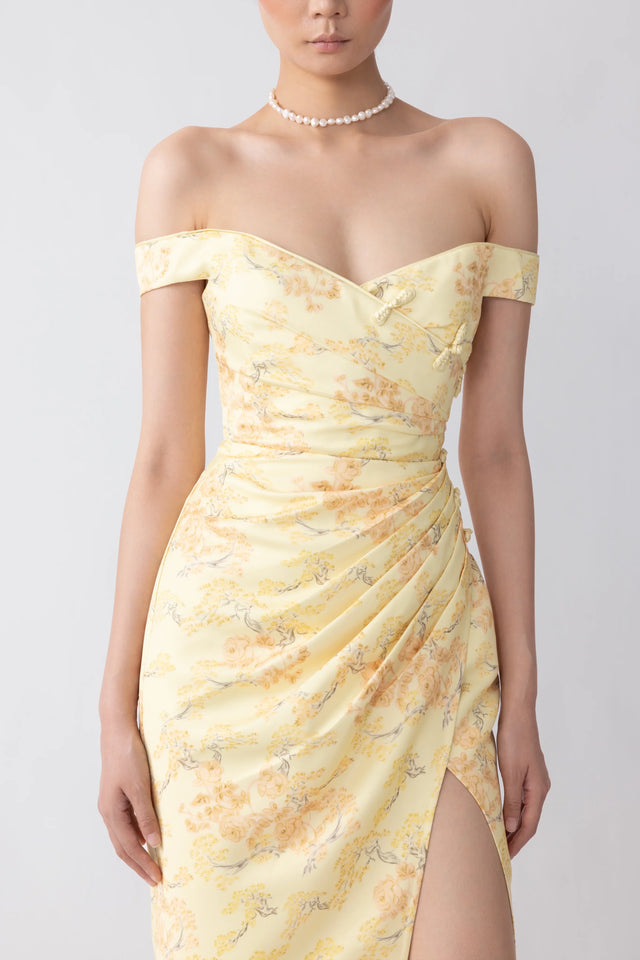 Mikaela Dress - Yellow  Multi