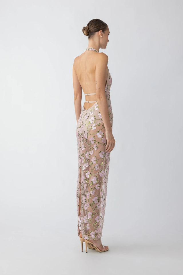 Olympia Dress - Nude  Multi