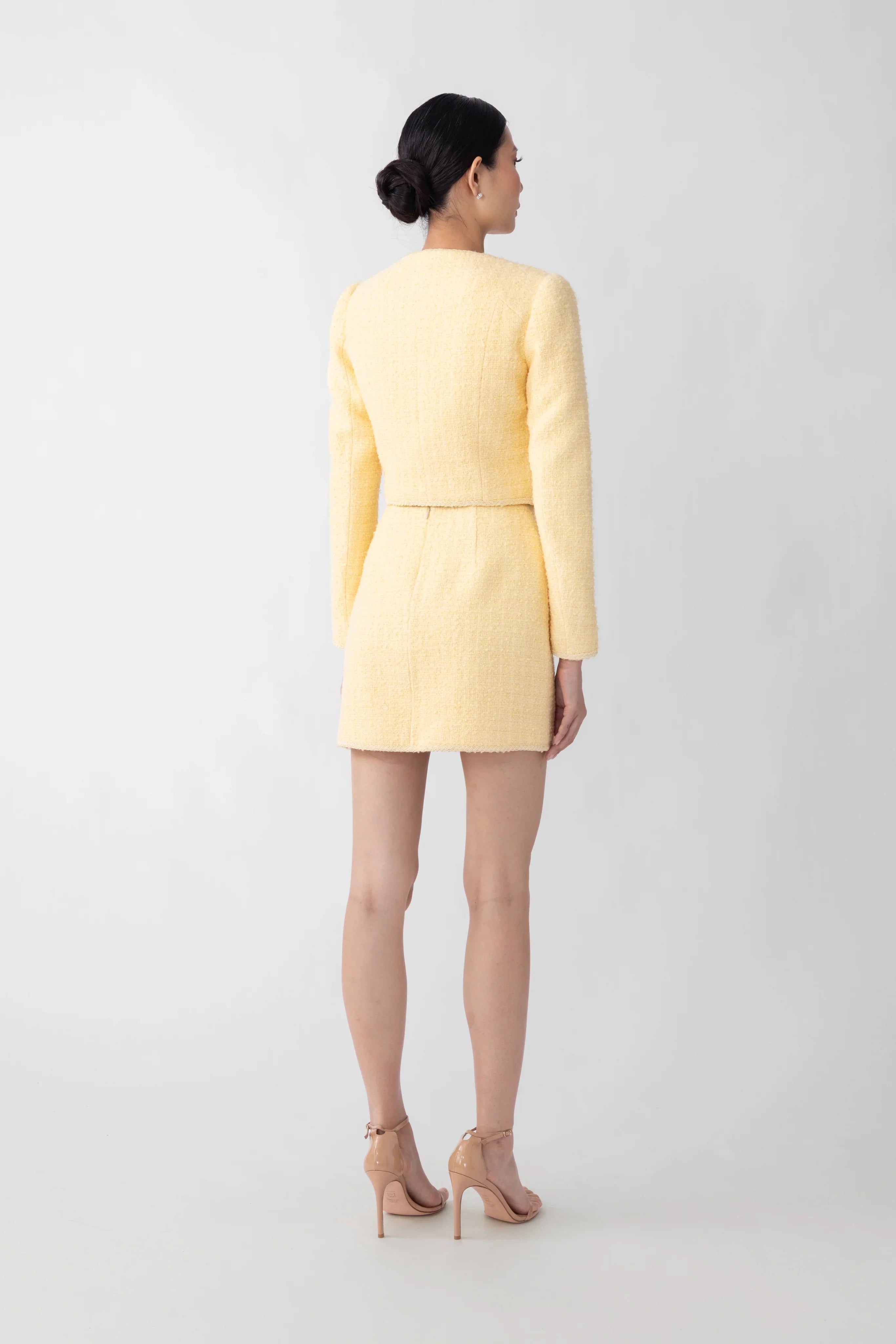Ida Tweed Skirt - Butter Yellow