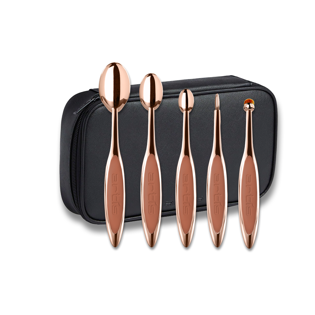 Elite 5 Brush Set in Rose Gold