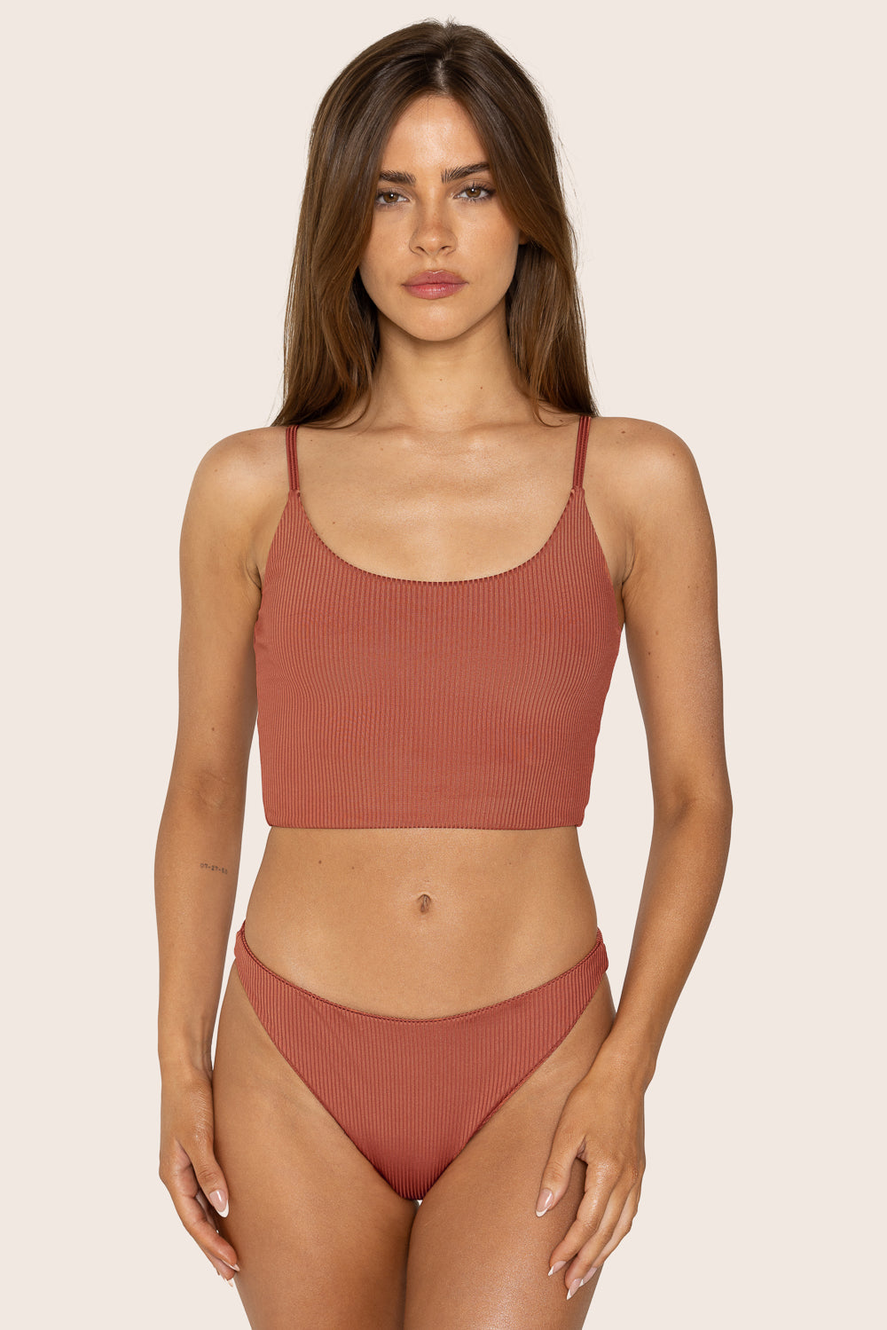 SET, X VOLCOM SWIM SANDY CAMI TOP IN SUNSET