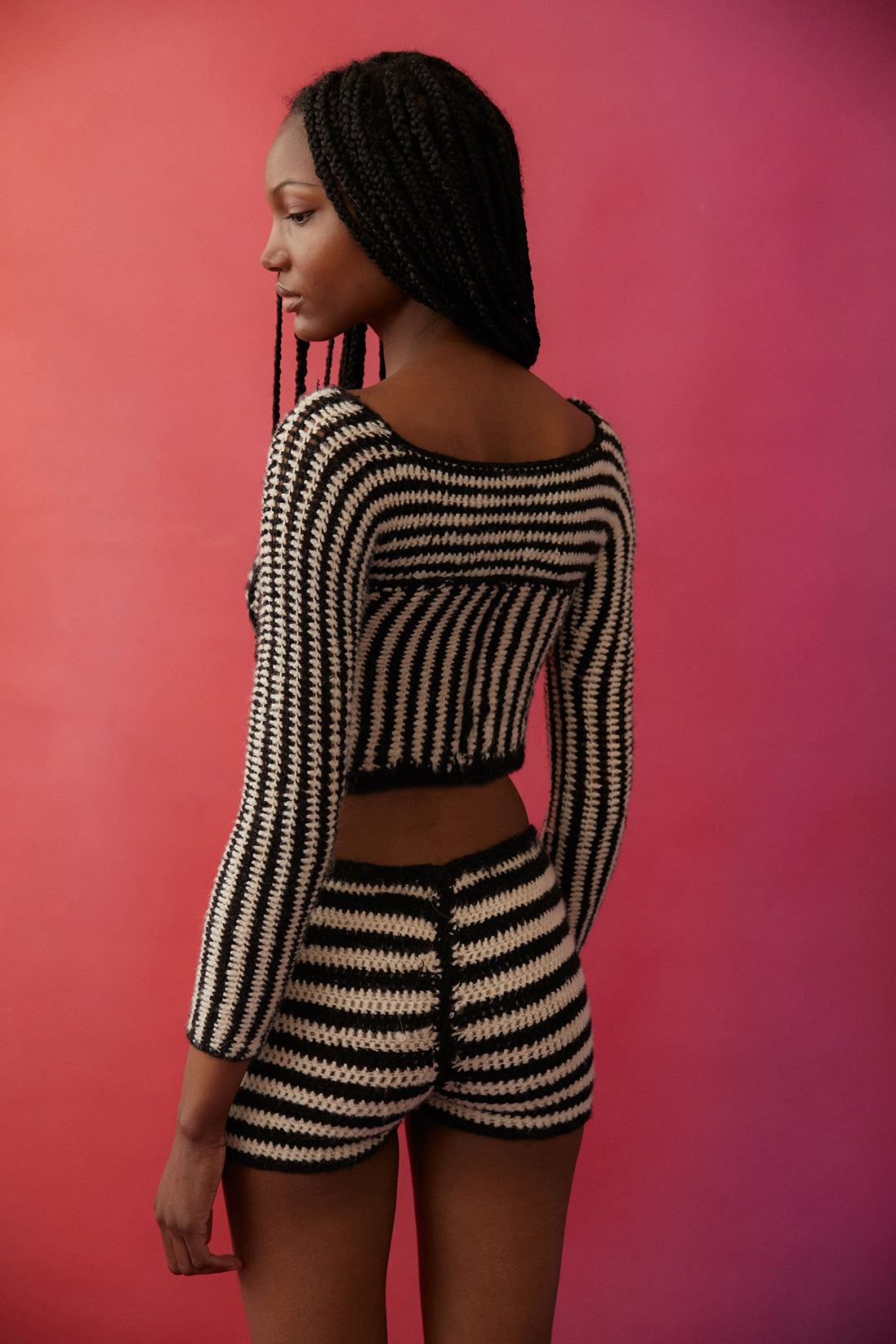 Lira Knitted Sweater | B&W