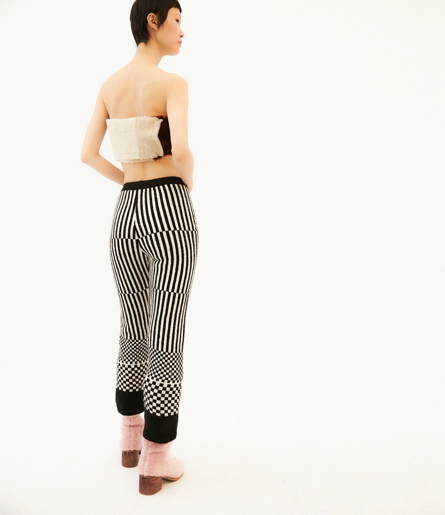 Elise Knit Pants | Black & White