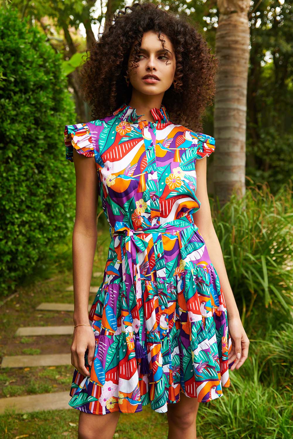 Tropicana Short Ruffle Dress