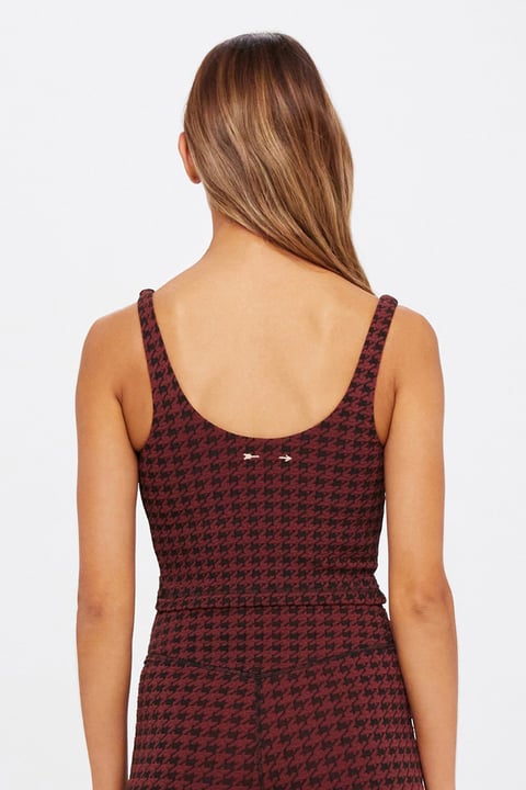 Houndstooth Tess Crop