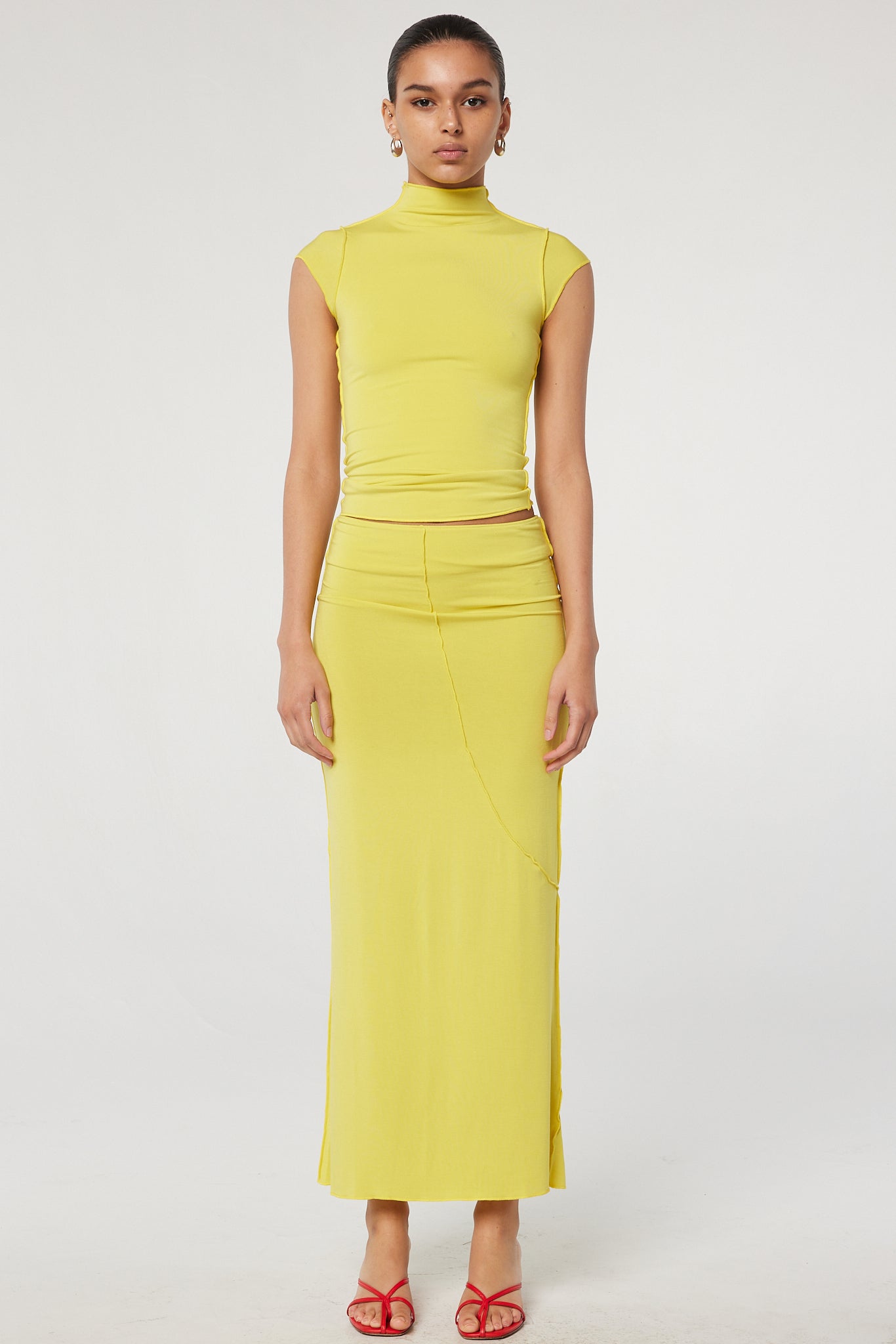 VANA SKIRT ELECTRIC YELLOW - The Line by K