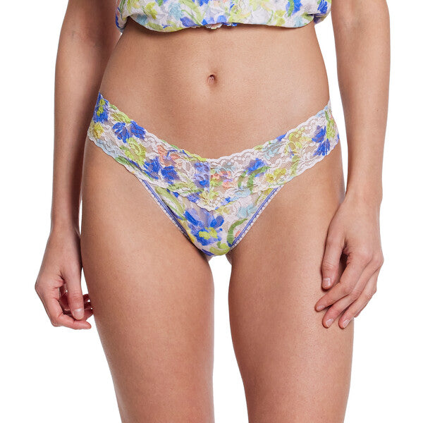 SIGNATURE LACE LOW RISE THONG