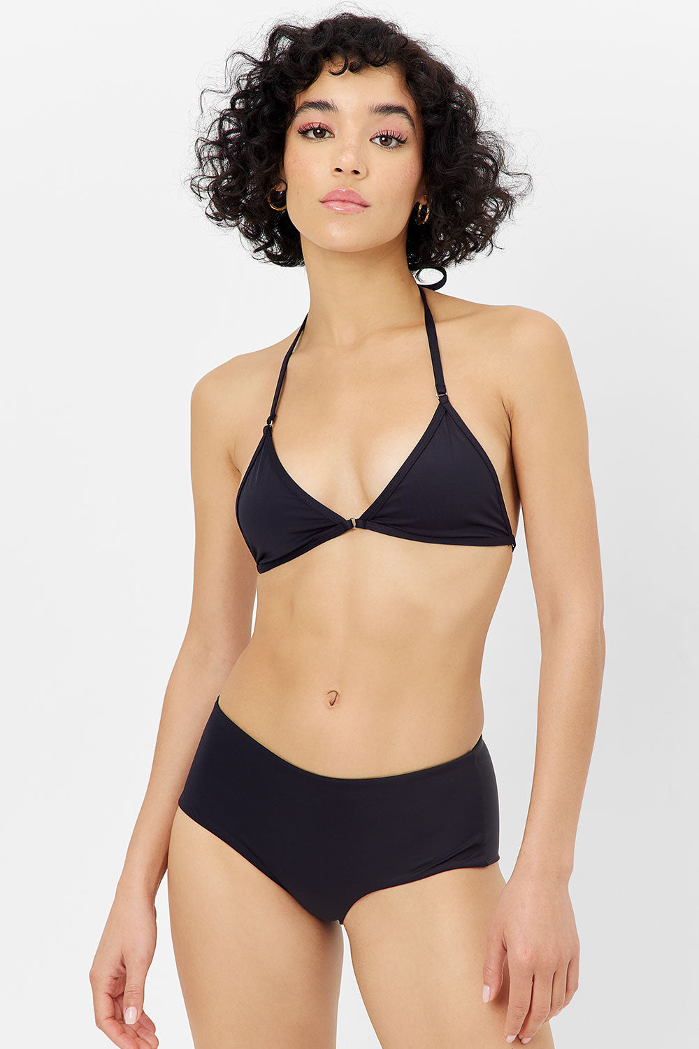 Ivy Triangle Bikini Top Black