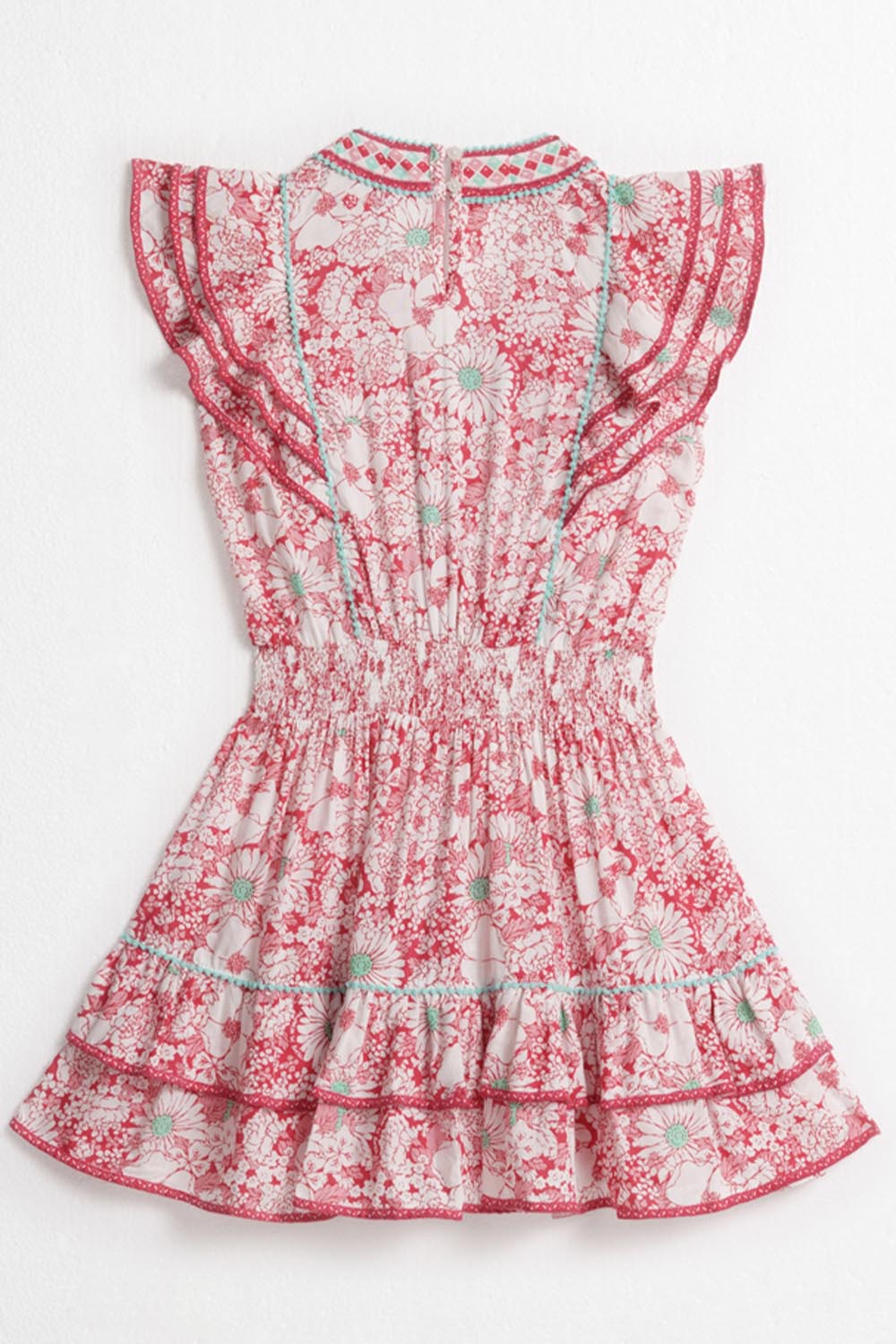 Kids Mini Dress Camila - Pink Mid 70'S Garden | Poupette St. Barth