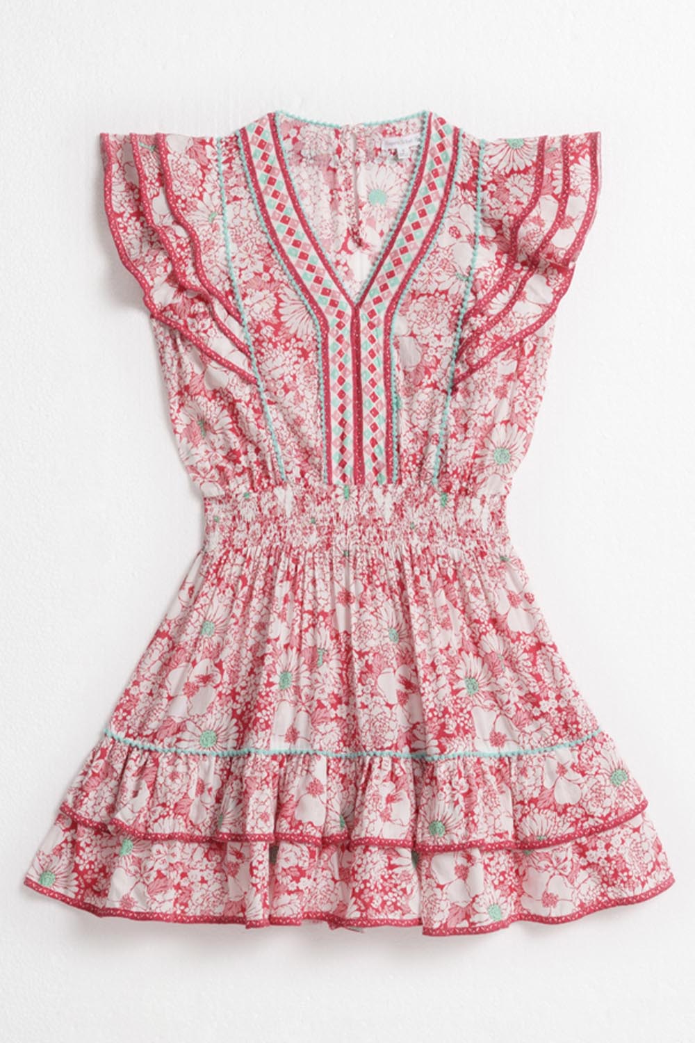 Kids Mini Dress Camila - Pink Mid 70'S Garden | Poupette St. Barth