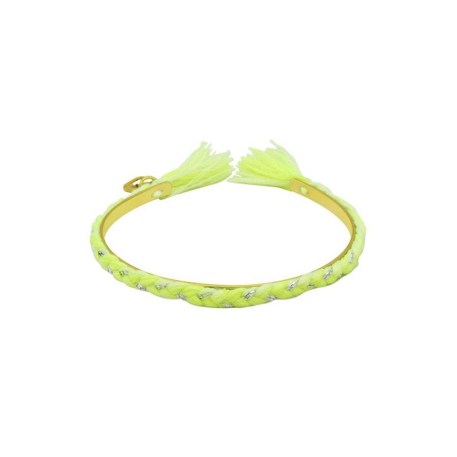 FriendCHIC Bracelet - Neon yellow with gold bracelet