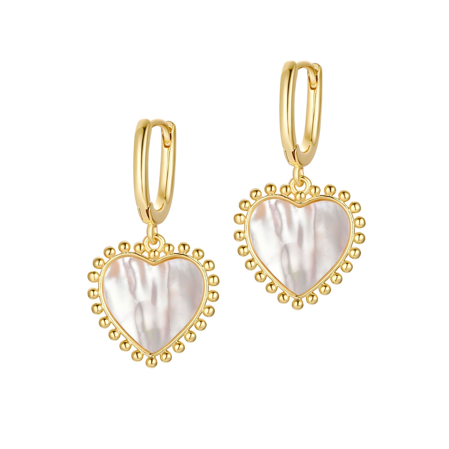 Pearly Heart Earrings