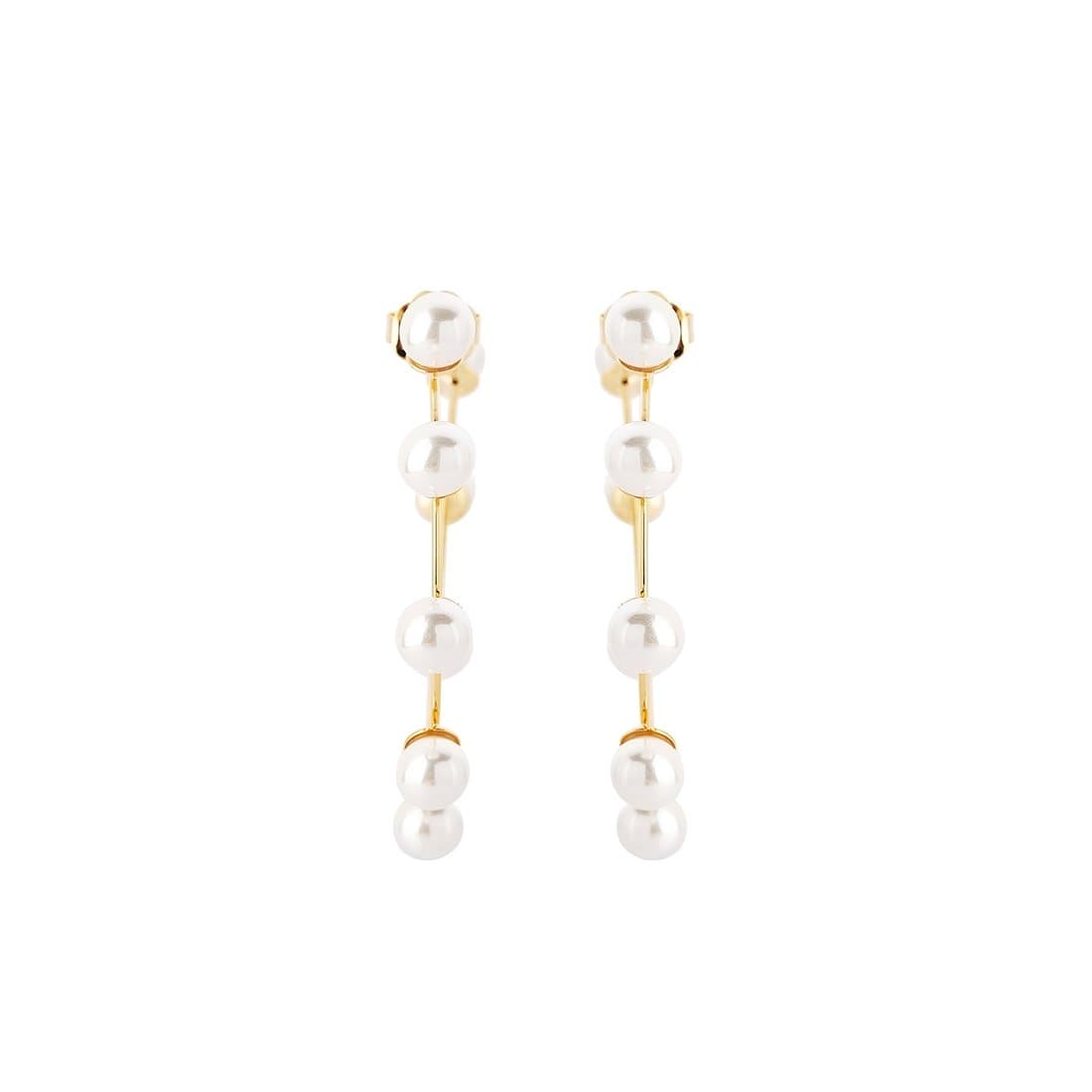 Pearly Halo Earrings - Gold