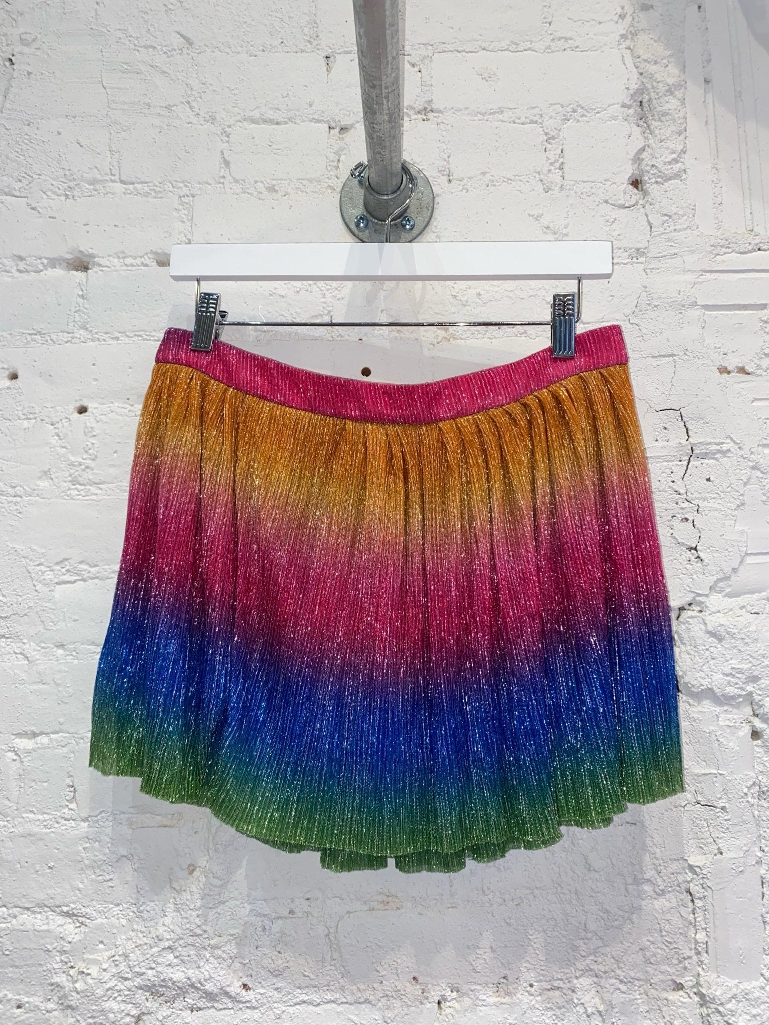 Plisse Micro Pleated Skirt in Rainbow